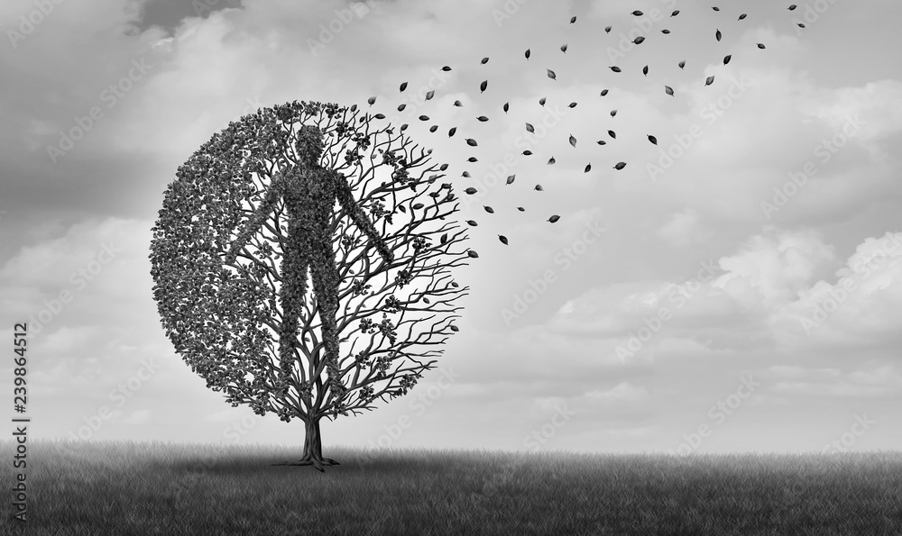 Human Aging represented by a tree